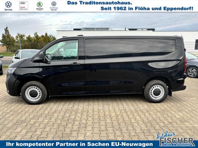 Volkswagen T7 Kastenwagen Basis 2.0 TDI 170PS AUTOMATIK LANG, Schwarz, HECKFLÜGELTÜREN, 2-Zonen-Klimautomatik, M-Lederlenkrad, Anhängerkupplung, Parksensoren vorn/hinten, Rückfahrkamera, Frontscheibe beheizbar, Ganzjahresreifen, Sitzpaket 46 (inkl. Sitzheizung), Reserverad, 70l Tank 