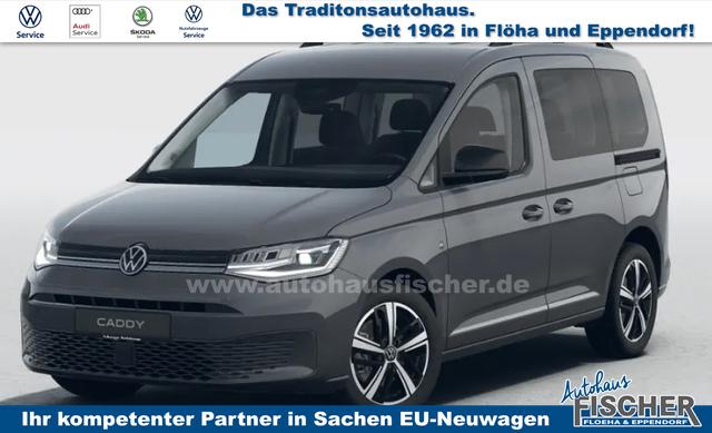 Volkswagen Caddy - Style 1.5 TSI 115PS DSG/AUTOMATIK, PURE-GREY, 17" Alu/Ganzjahresreifen, Winterpaket, ACC-Tempomat, Toter-Winkel, ParkAssist, Parksensoren vo/hi, Rückfahrkamera, Radio Ready2Discover 10" + Wireless AppConnect, Climatronic, Abgedunkelte Scheiben, M-Lederlenkrad