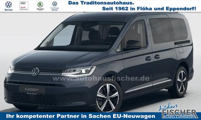 Volkswagen Caddy - Style MAXI 7-SITZER 1.5 TSI 115PS DSG/AUTOMATIK, BLAU-MET., 17" Alu/Ganzjahresreifen, Winterpaket, ACC-Tempomat, Toter-Winkel, ParkAssist, Parksensoren vo/hi, Rückfahrkamera, Radio Ready2Discover 10" + Wireless AppConnect, Climatronic, Abgedunkelte Scheiben