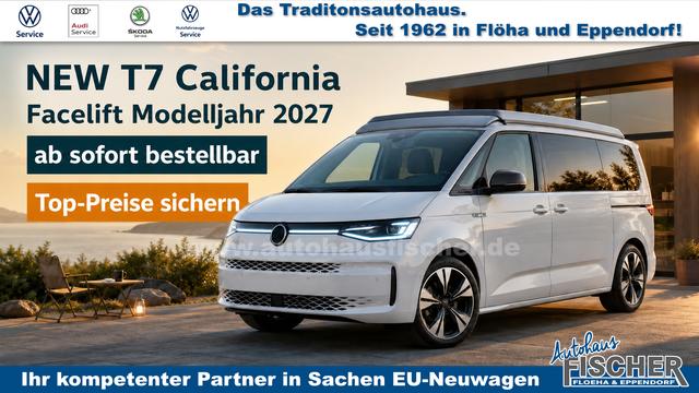 Volkswagen T7 California - Beach Camper 2.0 TSI DSG MINI-K&Uuml;CHE Aufstelldach R&uuml;ckfahrkamera ACC