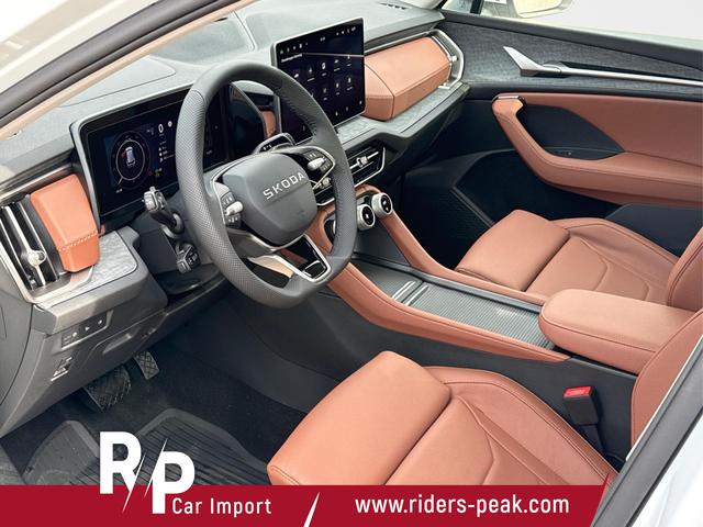Skoda / Kodiaq / Wei&szlig; / / / LEDER+AHK+PANO+MATRIX+360 KAM+eHK+20 LM, Beispielbilder, ggf. teilweise mit Sonderausstattung