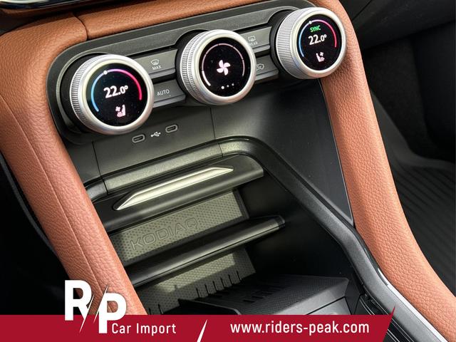 Skoda / Kodiaq / Wei&szlig; / / / LEDER+AHK+PANO+MATRIX+360 KAM+eHK+20 LM, Beispielbilder, ggf. teilweise mit Sonderausstattung