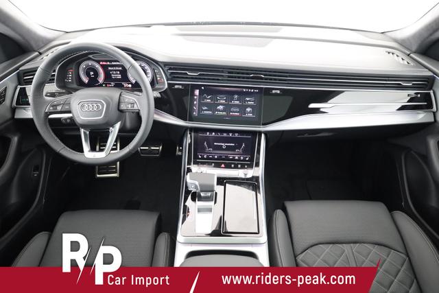 Audi Q8 50 TDI quattro qu S-LINE, Standheizung, HuD, Luft, Pano, B&O, 23-Zoll, AHK, Leder, AreaView, Optik schwarz 