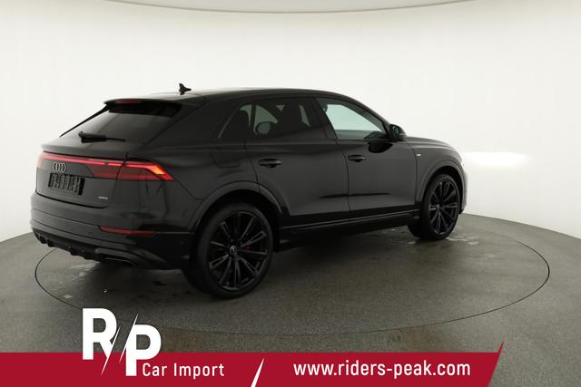 Audi Q8 50 TDI quattro qu S-LINE, Standheizung, HuD, Luft, Pano, B&O, 23-Zoll, AHK, Leder, AreaView, Optik schwarz 