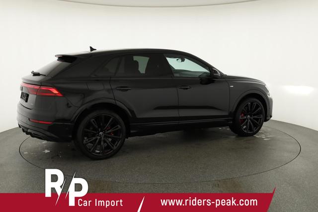 Audi Q8 50 TDI quattro qu S-LINE, Standheizung, HuD, Luft, Pano, B&O, 23-Zoll, AHK, Leder, AreaView, Optik schwarz 