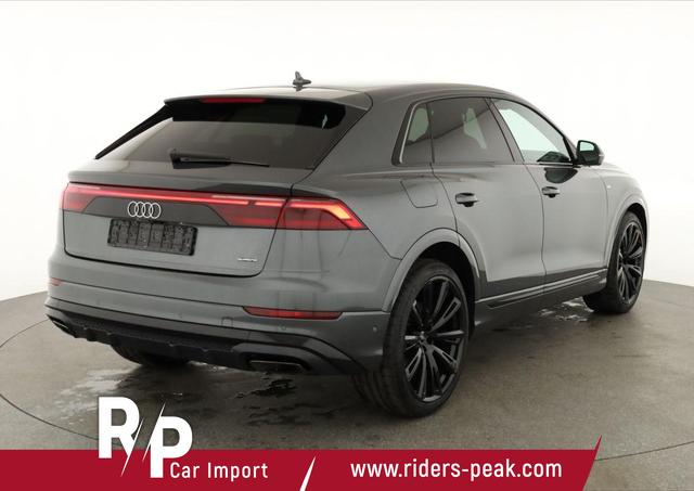 Audi Q8 50 TDI quattro qu S-LINE, Standheizung, HuD, Luft, Pano, B&O, 23-Zoll, AHK, Leder, AreaView, Optik schwarz 