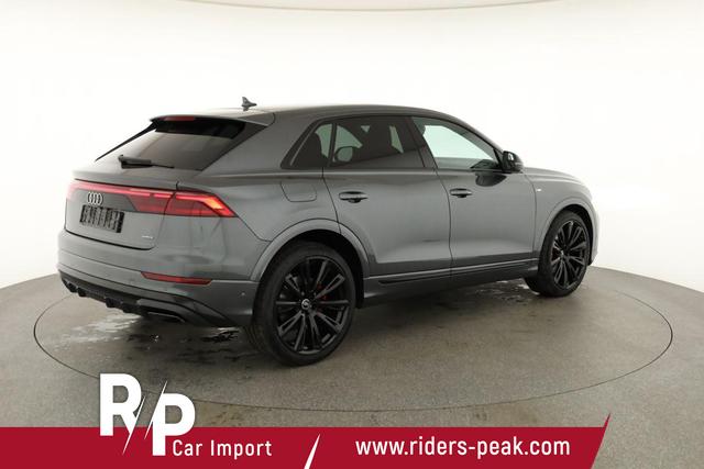 Audi Q8 50 TDI quattro qu S-LINE, Standheizung, HuD, Luft, Pano, B&O, 23-Zoll, AHK, Leder, AreaView, Optik schwarz 