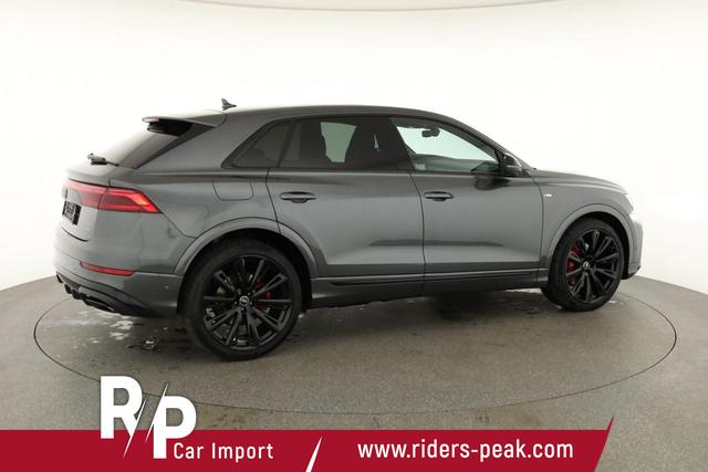 Audi Q8 50 TDI quattro qu S-LINE, Standheizung, HuD, Luft, Pano, B&O, 23-Zoll, AHK, Leder, AreaView, Optik schwarz 