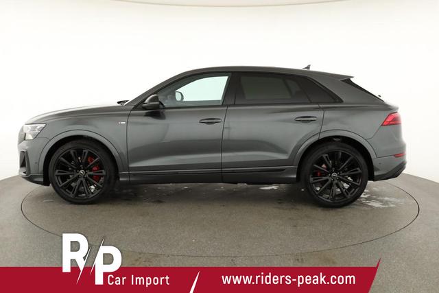 Audi Q8 50 TDI quattro qu S-LINE, Standheizung, HuD, Luft, Pano, B&O, 23-Zoll, AHK, Leder, AreaView, Optik schwarz 