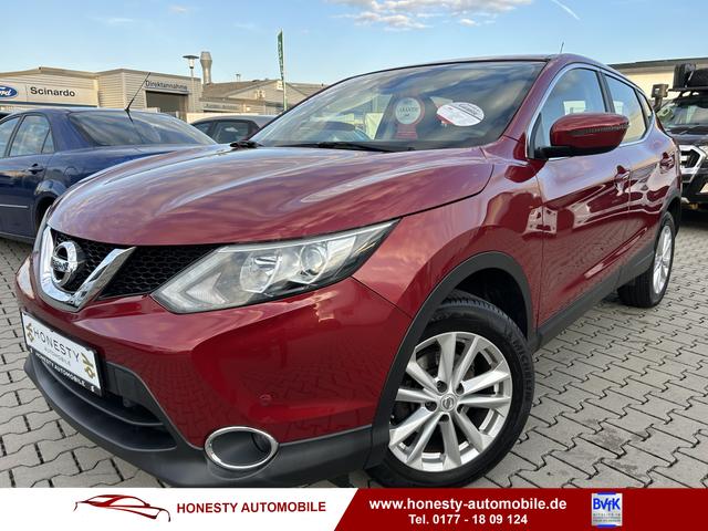 Nissan Qashqai - 1.2 DIG-T Acenta 4x2*1 HAND*EBD*AUX-IN**ANHÄNGERKUPPLUNG*SPURHALTEASSISTENT*SITZHEIZUNG*6 GANG*ELEKTR.BREMSE*KLIMAAUTOMATIK*TEMPOMAT*ESP*ABS*TAGFAHRLICHT LED*REIFENDRUCK-KONTROLLSYSTEM*WEGFAHRSPERRE*SERVICE NEU*START/STOP AUTOMATIK*BLEUTOOTH*