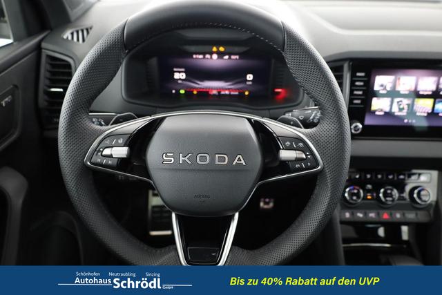 Skoda Karoq Sportline 1.5 TSI DSG Sportline, Pano, AHK, Navi, CANTON, Matrix, AreaView, Side, el. Klappe, FS-beheizbar, 5 J.-Garantie 