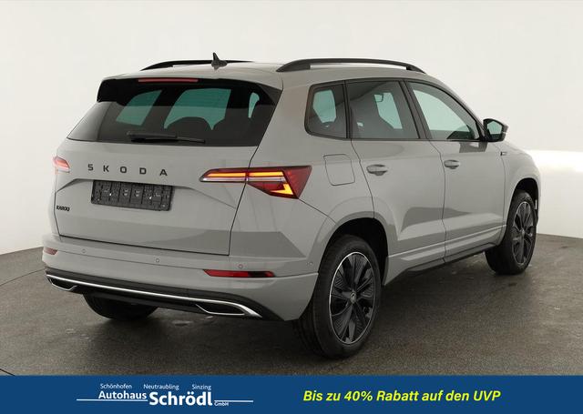 Skoda Karoq Sportline 1.5 TSI DSG Sportline, Pano, AHK, Navi, CANTON, Matrix, AreaView, Side, el. Klappe, FS-beheizbar, 5 J.-Garantie 