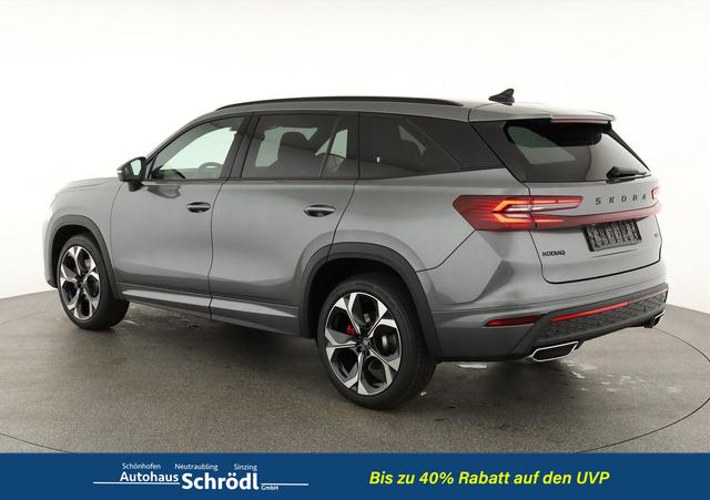 Skoda Kodiaq 2.0 TSI 195 kW 4x4 RS DSG RS, AHK, Navi, Matrix, Canton, Side, FS-beheizbar, el. Klappe, Kamera, 20-Zoll, 5 J.-Garantie 