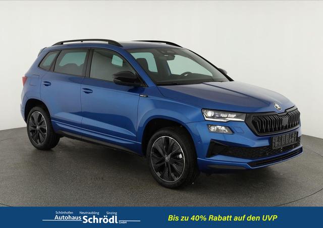 Skoda Karoq - Sportline 1.5 TSI DSG Sportline, Pano, AHK, Navi, CANTON, Matrix, AreaView, Side, el. Klappe, FS-beheizbar, 5 J.-Garantie
