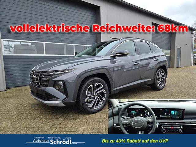 Hyundai TUCSON - Trend 1.6 T-GDI 252PS Automatik PHEV FACELIFT MY2025 Krell-Sound elektr. Heckklappe Teil-Leder Sitzheizung Lenkradheizung ACC Klimaautomatik Navi 12,3"-Touchscreen DAB+ wireless Apple CarPlay + Android Auto PDC v+h Rückf.Kamera 2xKeyless 19-LM