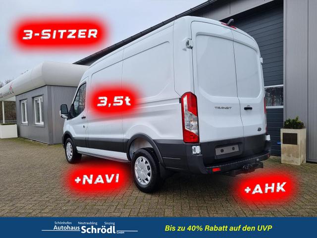 Ford Transit - L2H2 2.0 TDCi 130PS Trend 3,5t 3-Sitzer AHK Klima Navi Bluetooth DAB Frontscheibe beheizb. PDC v+h Rückf.Kamera Tempomat