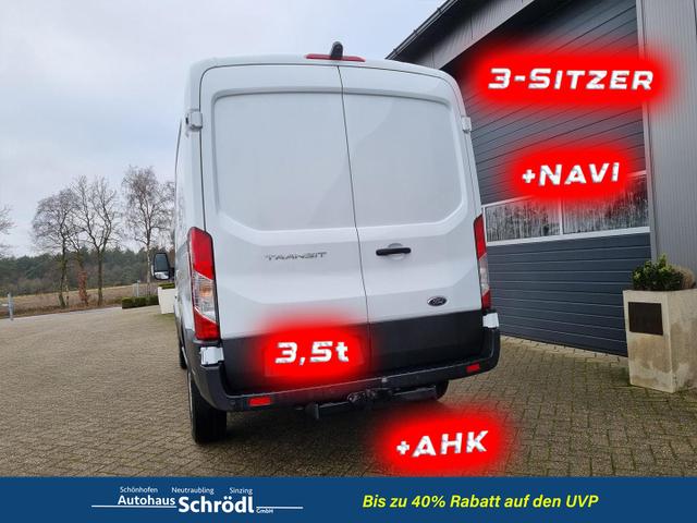 Ford Transit - L2H2 2.0 TDCi 130PS Trend 3,5t 3-Sitzer AHK Klima Navi Bluetooth DAB Frontscheibe beheizb. PDC v+h Rückf.Kamera Tempomat