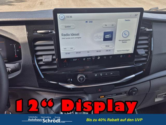 Ford Transit - L2H2 2.0 EcoBlue 165PS Trend Heckantrieb 3,5t 2-Sitzer AHK Sitzheizung Lenkradheizung Frontscheibe beheizb. Klimaautomatik PDC v+h Rückf.Kamera Bluetooth DAB Apple CarPlay Android Auto Tempomat Ganzj.Reifen