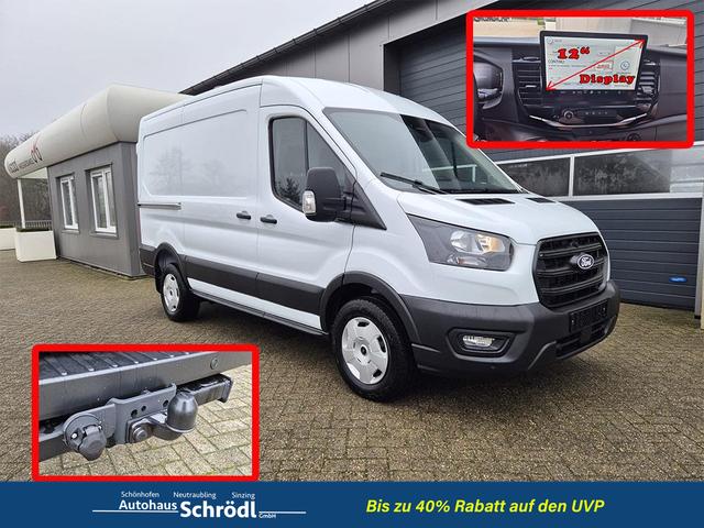 Ford Transit L2H2 2.0 EcoBlue 130PS Trend 3,5t 3-Sitzer AHK Sitzheizung Lenkradheizung Frontscheibe beheizb. Klimaautomatik Bluetooth DAB Apple CarPlay Android Auto PDC v+h Rückf.Kamera Tempomat 