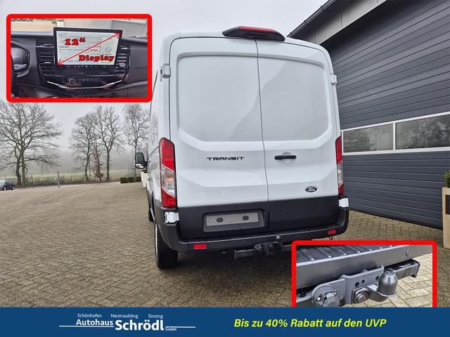 Ford Transit L2H2 2.0 EcoBlue 130PS Trend 3,5t 3-Sitzer AHK Sitzheizung Lenkradheizung Frontscheibe beheizb. Klimaautomatik Bluetooth DAB Apple CarPlay Android Auto PDC v+h Rückf.Kamera Tempomat 