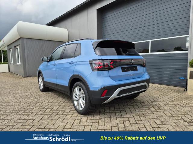 Volkswagen T-Cross 1.0 TSI 116PS DSG Life LED-Matrix-Scheinwerfer Klimaautomatik Sitzheizung PDC R&uuml;ckf.Kamera 17-LM abged.Scheiben 2xKeyless DAB+ Bluetooth Touchscreen Apple CarPlay Android Auto 
