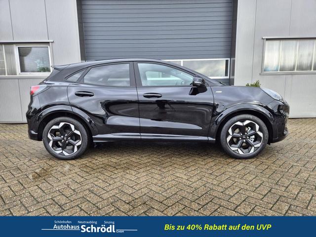 Ford Puma ST-Line X 1.0 EcoBoost Hybrid 125PS Automatik NEUES MODELL 360°Kamera AbstandsTempomat el.Heckklappe Premium Leder (Sensico) B+O-Sound Klimaautomatik Sitzheizung Lenkradheizung Frontscheibe beheizb. Ford-Navi SYNC4 Bluetooth Apple CarPlay Android A 