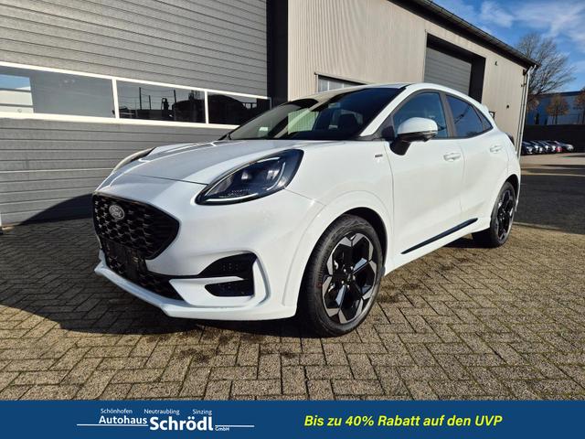 Ford Puma - ST-Line X 1.0 EcoBoost Hybrid 125PS Automatik NEUES MODELL 360°Kamera AbstandsTempomat el.Heckklappe Premium Leder (Sensico) B+O-Sound Klimaautomatik Sitzheizung Lenkradheizung Frontscheibe beheizb. Ford-Navi SYNC4 Bluetooth Apple CarPlay Android A