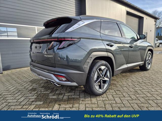 Hyundai TUCSON Trend 1.6 T-GDI 150PS Automatik TZ 2026 Teil-Leder Sitzheizung v+h Lenkradheizung Klimaautomatik Navi Touchscreen DAB+ Apple CarPlay + Android Auto PDC R&uuml;ckf.-Kamera Matrix-LED-Scheinw. 