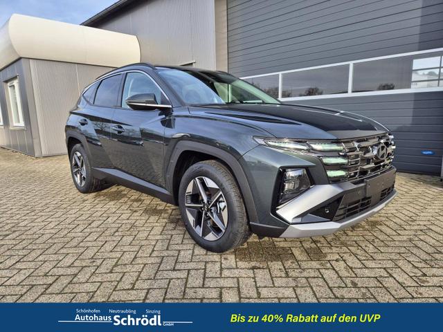Hyundai TUCSON Trend 1.6 T-GDI 150PS Automatik TZ 2026 Teil-Leder Sitzheizung v+h Lenkradheizung Klimaautomatik Navi Touchscreen DAB+ Apple CarPlay + Android Auto PDC R&uuml;ckf.-Kamera Matrix-LED-Scheinw. 