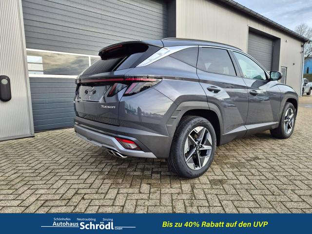 Hyundai TUCSON Trend 1.6 T-GDI 150PS Automatik TZ 2026 Teil-Leder Sitzheizung v+h Lenkradheizung Klimaautomatik Navi Touchscreen DAB+ Apple CarPlay + Android Auto PDC R&uuml;ckf.-Kamera Matrix-LED-Scheinw. 