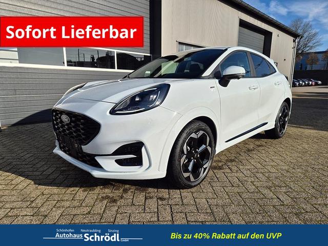 Ford Puma - ST-Line X 1.0 EcoBoost Hybrid 125PS Automatik NEUES MODELL 360&deg;Kamera AbstandsTempomat el.Heckklappe Premium Leder (Sensico) B+O-Sound Klimaautomatik Sitzheizung Lenkradheizung Frontscheibe beheizb. Ford-Navi SYNC4 Bluetooth Apple CarPlay Android A