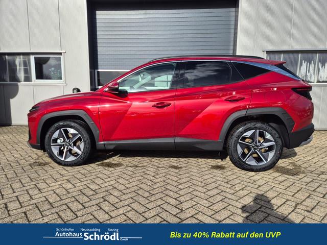 Hyundai TUCSON Trend 1.6 T-GDI 150PS Automatik TZ 2026 Teil-Leder Sitzheizung v+h Lenkradheizung Klimaautomatik Navi Touchscreen DAB+ Apple CarPlay + Android Auto PDC R&uuml;ckf.-Kamera Matrix-LED-Scheinw. 