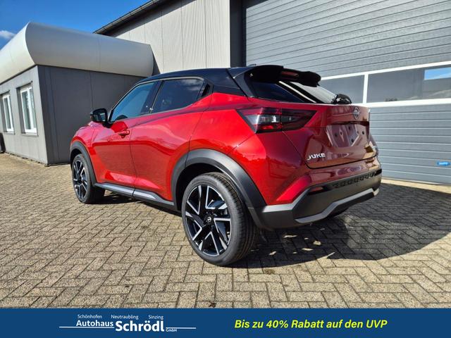 Nissan Juke 1.0 DIG-T 114PS N-Design Automatik Teil-Leder Klimaautomatik Sitzheizung Lenkradheizung PDC v+h R&uuml;ckf.Kamera Navi 19"LM Bluetooth Touchscreen Apple CarPlay Android Auto 