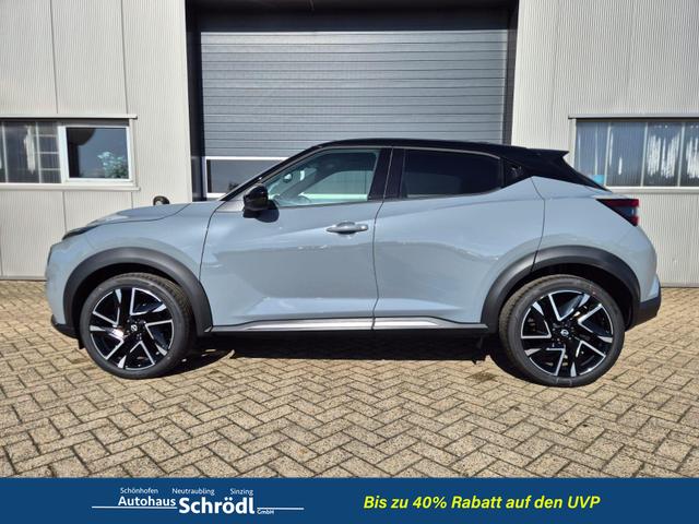 Nissan Juke 1.0 DIG-T 114PS N-Design Automatik Teil-Leder Klimaautomatik Sitzheizung Lenkradheizung PDC v+h R&uuml;ckf.Kamera Navi 19"LM Bluetooth Touchscreen Apple CarPlay Android Auto 