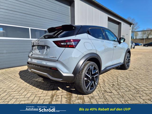 Nissan Juke 1.0 DIG-T 114PS N-Design Automatik Teil-Leder Klimaautomatik Sitzheizung Lenkradheizung PDC v+h R&uuml;ckf.Kamera Navi 19"LM Bluetooth Touchscreen Apple CarPlay Android Auto 