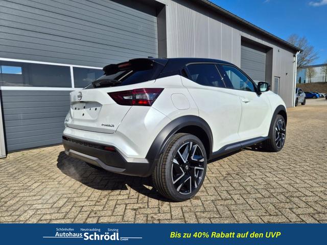 Nissan Juke 1.0 DIG-T 114PS N-Design Automatik Teil-Leder Klimaautomatik Sitzheizung Lenkradheizung PDC v+h R&uuml;ckf.Kamera Navi 19"LM Bluetooth Touchscreen Apple CarPlay Android Auto 