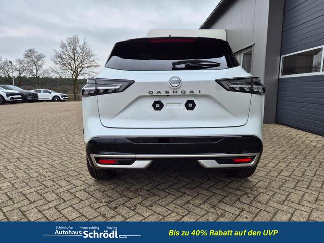 Nissan Qashqai 1.3 DIG-T MHEV 158 PS X-Tronic Tekna Premium Paket 20"LM Teil-Leder PanoGlasdach Klimaautomatik Sitzheizung Lenkradheizung Navi Head-Up Display elektr. Heckklappe ACC PDC v+h 360&deg;Kamera DAB Bluetooth Touchscreen Apple CarPlay Android Auto 