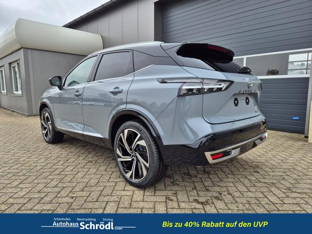 Nissan Qashqai 1.3 DIG-T MHEV 158 PS X-Tronic Tekna Premium Paket 20"LM Teil-Leder PanoGlasdach Klimaautomatik Sitzheizung Lenkradheizung Navi Head-Up Display elektr. Heckklappe ACC PDC v+h 360&deg;Kamera DAB Bluetooth Touchscreen Apple CarPlay Android Auto 