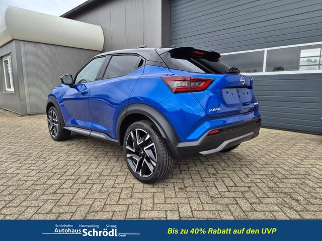 Nissan Juke 1.0 DIG-T 114PS N-Design Automatik Teil-Leder Klimaautomatik Sitzheizung Lenkradheizung PDC v+h R&uuml;ckf.Kamera Navi 19"LM Bluetooth Touchscreen Apple CarPlay Android Auto 