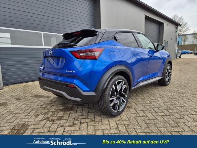 Nissan Juke 1.0 DIG-T 114PS N-Design Automatik Teil-Leder Klimaautomatik Sitzheizung Lenkradheizung PDC v+h R&uuml;ckf.Kamera Navi 19"LM Bluetooth Touchscreen Apple CarPlay Android Auto 