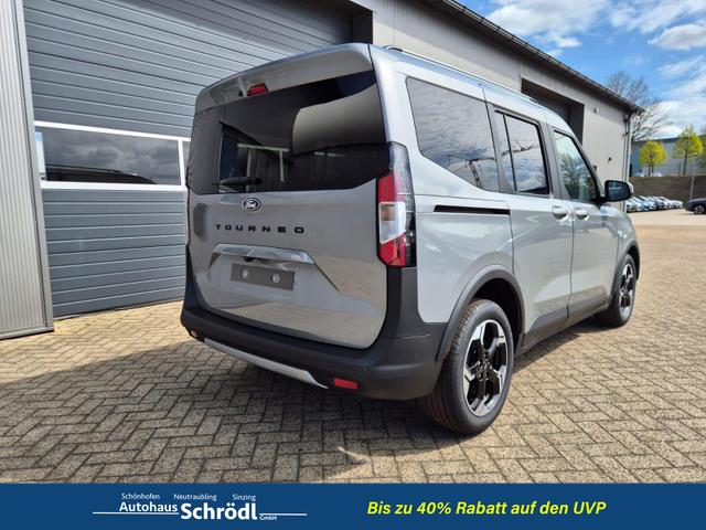 Ford Tourneo Courier 1.0 EcoBoost 125PS Active Teil-Leder Sitzheizung Lenkradheizung Klimaautomatik PDC v+h R&uuml;ckf.-Kamera ACC TWA Frontscheibe beheizb. Ford-Navi SYNC4 Apple CarPlay + Android Auto 