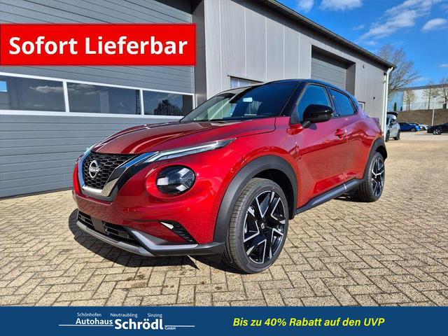 Nissan Juke - 1.0 DIG-T 114PS N-Design Automatik Teil-Leder Klimaautomatik Sitzheizung Lenkradheizung PDC v+h R&uuml;ckf.Kamera Navi 19"LM Bluetooth Touchscreen Apple CarPlay Android Auto