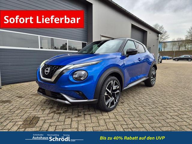Nissan Juke - 1.0 DIG-T 114PS N-Design Automatik Teil-Leder Klimaautomatik Sitzheizung Lenkradheizung PDC v+h R&uuml;ckf.Kamera Navi 19"LM Bluetooth Touchscreen Apple CarPlay Android Auto