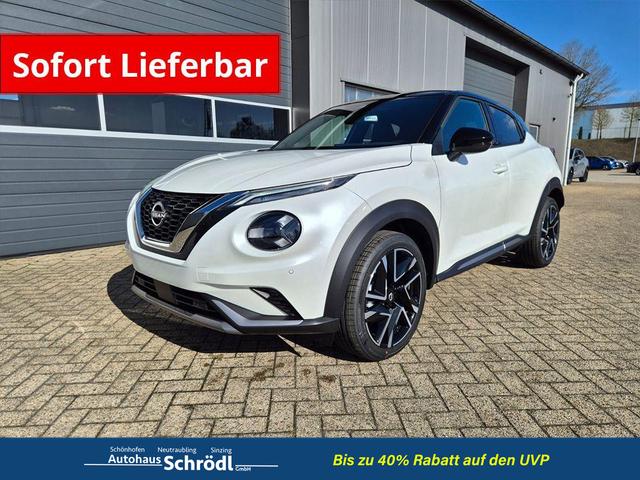 Nissan Juke - 1.0 DIG-T 114PS N-Design Automatik Teil-Leder Klimaautomatik Sitzheizung Lenkradheizung PDC v+h R&uuml;ckf.Kamera Navi 19"LM Bluetooth Touchscreen Apple CarPlay Android Auto