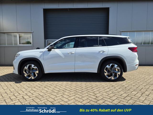 Skoda Kodiaq Sportline 1.5 TSI 204PS PHEV DSG schwenkb. AHK elektr. PanoDach HUD Alcantara PDC v+h 360&deg;Kamera CANTON Sound Klimaautomatik Sitzheizung Lenkradheizung Navi Apple CarPlay Android Auto 2xKeyless 19"LM vollelektr. Reichweite 116KM 