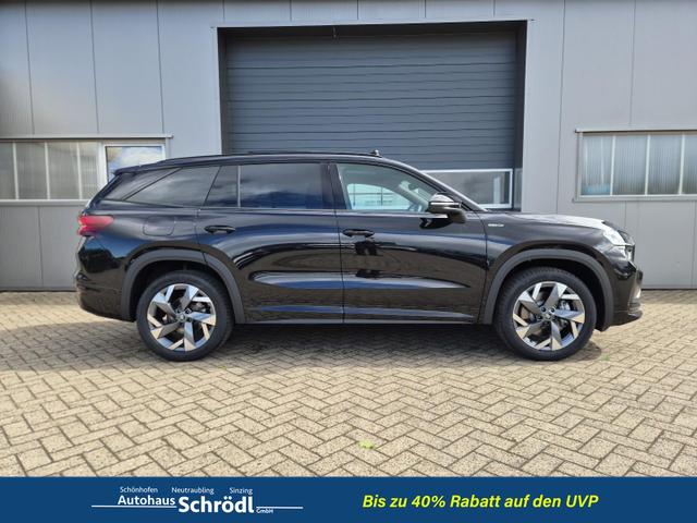 Skoda Kodiaq Sportline 1.5 TSI 204PS PHEV DSG schwenkb. AHK elektr. PanoDach HUD Alcantara PDC v+h 360&deg;Kamera CANTON Sound Klimaautomatik Sitzheizung Lenkradheizung Navi Apple CarPlay Android Auto 2xKeyless 19"LM vollelektr. Reichweite 116KM 