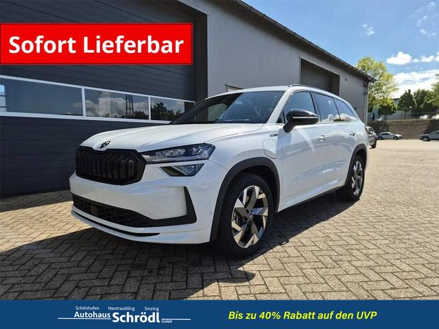 Skoda Kodiaq - Sportline 1.5 TSI 204PS PHEV DSG schwenkb. AHK elektr. PanoDach HUD Alcantara PDC v+h 360&deg;Kamera CANTON Sound Klimaautomatik Sitzheizung Lenkradheizung Navi Apple CarPlay Android Auto 2xKeyless 19"LM vollelektr. Reichweite 116KM