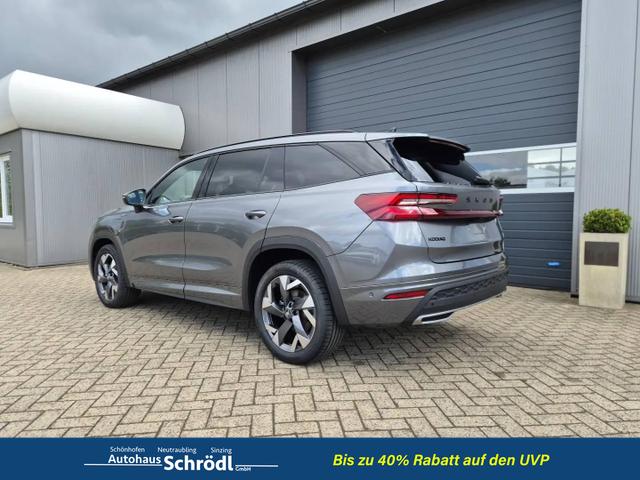 Skoda Kodiaq Sportline 1.5 TSI 204PS PHEV DSG schwenkb. AHK elektr. PanoDach HUD Alcantara PDC v+h 360&deg;Kamera CANTON Sound Klimaautomatik Sitzheizung Lenkradheizung Navi Apple CarPlay Android Auto 2xKeyless 19"LM vollelektr. Reichweite 116KM 