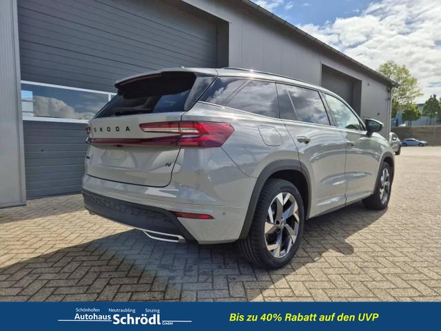 Skoda Kodiaq Sportline 1.5 TSI 204PS PHEV DSG schwenkb. AHK elektr. PanoDach HUD Alcantara PDC v+h 360&deg;Kamera CANTON Sound Klimaautomatik Sitzheizung Lenkradheizung Navi Apple CarPlay Android Auto 2xKeyless 19"LM vollelektr. Reichweite 116KM 