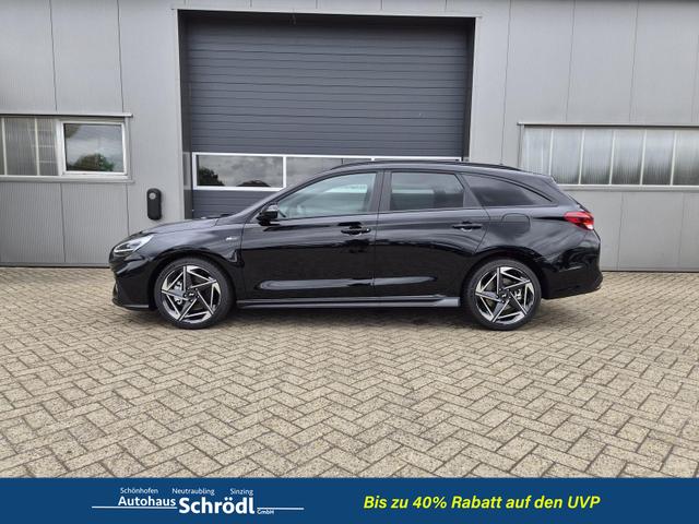 Hyundai i30 Kombi - 1.6 T-GDI 150PS Automatik N-Line Sitzheizung Lenkradheizung Klimaautomatik Navi 10,3"-Touchscreen Bluelink Apple CarPlay + Android Auto PDC v+h R&uuml;ckf.Kamera 18-LM